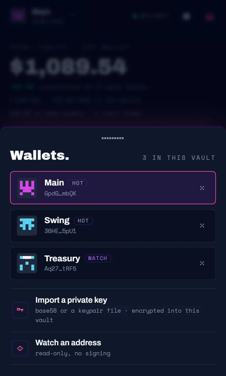 Wallet switcher
